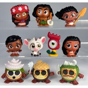 Disney Doorables MOANA Multi Series Lot of 9 Maui Pua Nei Nei Ultra Rare Retired